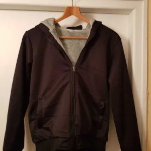 Quilted hooded sweatshirt