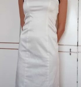 Dress "Lucy" - short, white satin