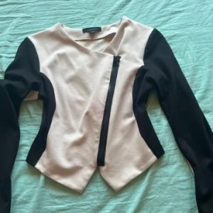 Women's jacket white with black M/L Amisu