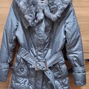 Winter jacket with natural fur collar