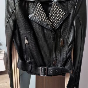 Genuine leather spring jacket