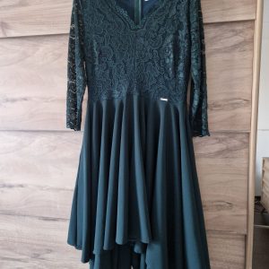 Elegant dress in petrol green