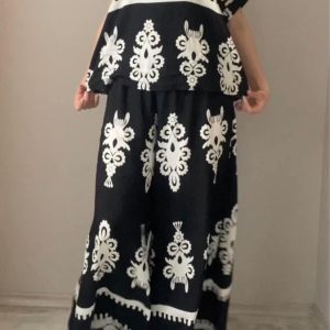 Maxi LARGE set with sheer top and elastic waist