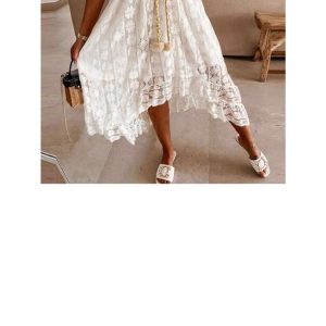 White boho dress size M