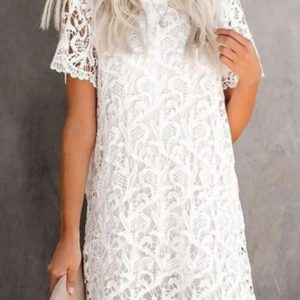 White lace dress