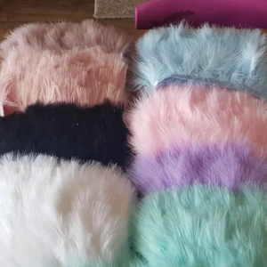 Ostrich feathers on ribbon, marabou on ribbon