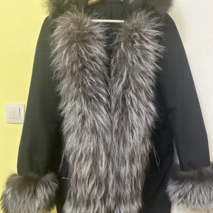 Natural fox fur parka