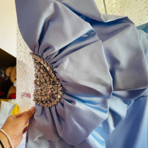 Formal dress in light blue color