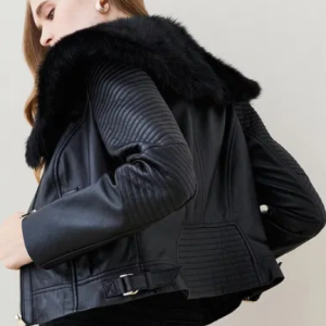 NEW Karen Millen Genuine Leather Jacket