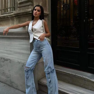 Women's jeans top model
