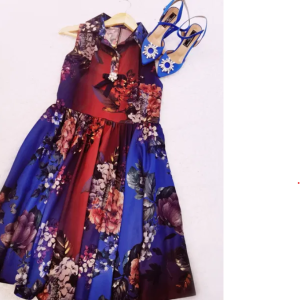 Women's dress with a floral motif