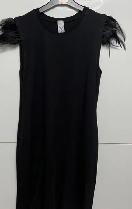 New Women's V'zaro Feather Dress Size