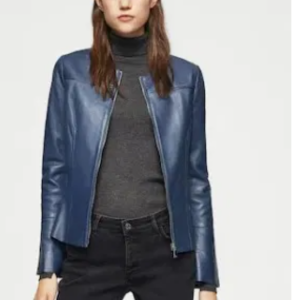 New MANGO Women's Leather Jacket Size S