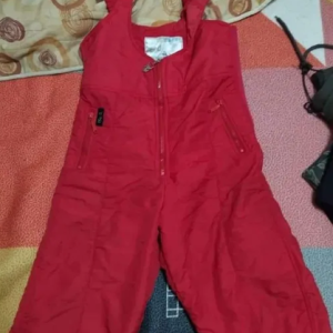 Red winter jumpsuit