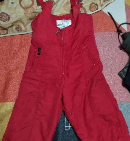 Red winter jumpsuit