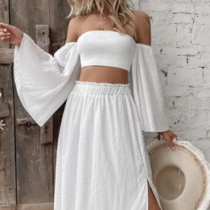 Crop top and skirt set