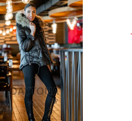 Black winter jacket Daytona natural down