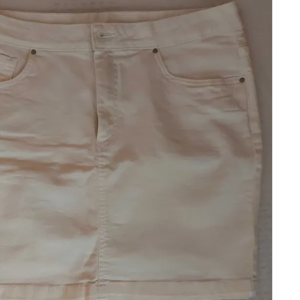 Denim white skirt, size 42 (XL)