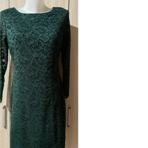 Dark green lace dress