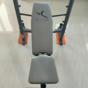 bench for barbell press and bar pull down to the neck or to the bridge