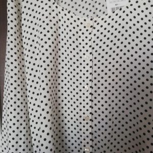 Long sleeve silk blouse