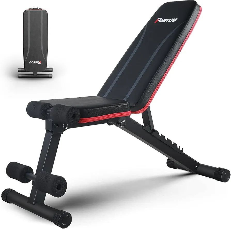 PASYOU training bench, foldable, adjustable, multifunctional training bench
