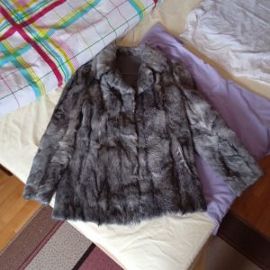 fur coat genuine leather