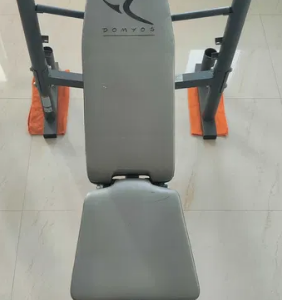 bench for barbell press and bar pull down to the neck or to the bridge