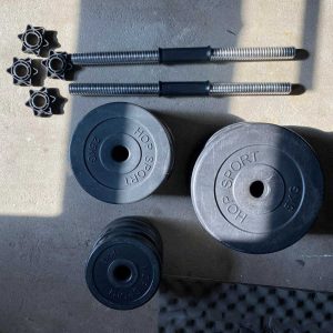 Bituminous weight and dumbbells 4x5kg 4x2.5kg 4x1.25kg