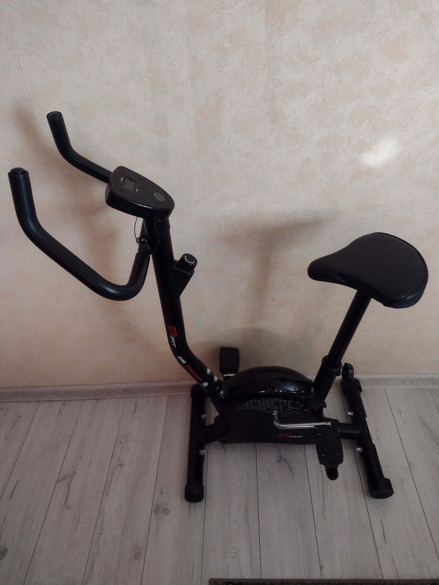 Stationary bicycle.