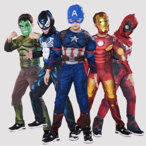 Buy Costume with muscles and mask Spider-Man, Hulk /Carnival costumes