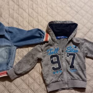 Buy grey hoodie and blue jacket