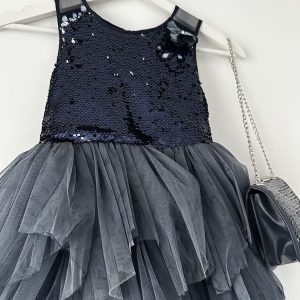 Special children's dress in dark blue