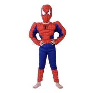 PROMO! Kids Spiderman costume with muscles + mask